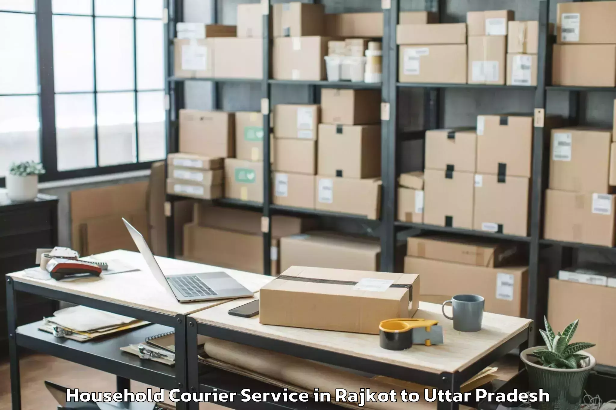 Book Rajkot to Era University Lucknow Household Courier